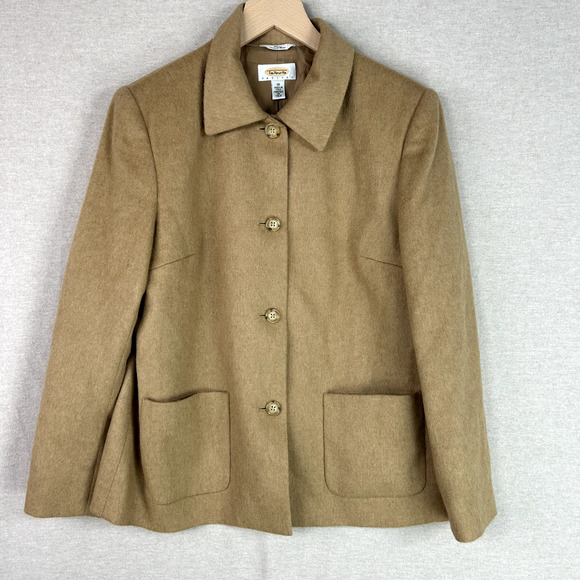 Vintage Talbots Womens 100% Camel Hair Blazer Size 10 Petite Old Money Business - Picture 1 of 15